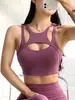 Camisola de Yoga con Almohadillas en el Pecho, Diseño Femenino Calado, Adecuada para Deportes y Correr, Comercio Transfronterizo, Sudeste Asiático, Estilo Europeo y Americano