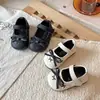 Zapatos para bebé de 0-1-2-4 años, zapatos para niño pequeño para primavera, zapatos de cuero para niña de 12-18 meses con lazo y suela blanda