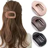 Presilha de Cabelo Oval Vazada Tendência Popular Lingote Bico de Pato para Amazon Transfronteiriça Simples Fosca Lado Traseiro da Cabeça