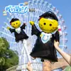 Temporada de Formaturas Transfronteiriça Rosto Sorridente Jaleco de Doutor Balões de Alumínio Decoração de Cerimônia de Formatura no Campus Adereços para Montagem de Atmosfera de Festa