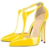 Abastecimiento transfronterizo Zapatos de moda europeos y americanos Puntiagudos Dorados Romanos Tacón de aguja Zapatos de mujer AliExpress Talla grande Tacones altos