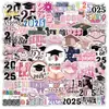 54 novos adesivos para a temporada de formatura de 2025, decoração criativa personalizada para celular, skate, copo, adesivos à prova d'água para grafite