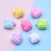 Adornos Colgantes de Bola Esponjosa Color Macarrón Colgante de Bolas Esponjosas para Fideos Instantáneos Colgante para Bolso Llavero Accesorios para Joyería DIY