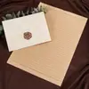 Set de papel de carta estilo Western con patrón floral vintage, papel especial estilo chino para cartas de amor, invitaciones, postales, tarjetas de felicitación y sobres