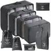 Conjunto de Bolsas de Armazenamento para Viagem Transfronteiriça com Sete ou Oito Peças, Bolsa de Armazenamento para Viagem de Negócios, Bolsa de Armazenamento de Grande Capacidade, Conjunto de Armazenamento à Prova d'Água