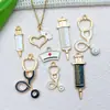 Diadema de Metal para Manualidades con Forma de Estetoscopio, Colgante para Llavero, Collar, Colgante