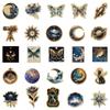 50 Adesivos de Vórtice Cósmico Sentido Avançado para Laptop, Mala, Caderno, Capa de Celular Adesivos Decorativos