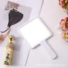 Espejo pequeño cuadrado de mano con mango, espejo de maquillaje cuadrado, espejo pequeño DIY, espejo pequeño portátil de alta definición de mano, venta al por mayor