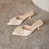 Zapatos Cerrados con Pedrería Estilo Francés 6658-B15 para Mujer, Nuevos Zapatos de Tacón de Aguja Cerrados de Moda 2026