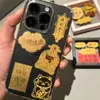 Adesivos de Telefone Dourados Ano Novo do Cavalo, Adesivos de Telefone Ouro Puro 999, Caixa de Presente Cultural e Criativa Paz e Alegria, Atacado de Pequenos Presentes