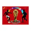 Mantel Estampado de Lino para el Mundial 2026 Amazon Esterilla Aislante del Calor Mantel de Mesa Caliente Mundial Mantel Transfronterizo Amazon