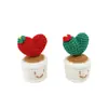 Nuevas Plantas en Maceta de Lana Pura Tejidas a Crochet Lindas Creativas Amor Pareja En Stock
