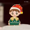 Decoraciones Navideñas de Goma Suave para Niños y Niñas, Gorros Navideños, Cuernos de Reno, Suéteres, Adornos para Pastel de Oso
