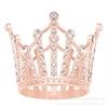 Nueva mini corona de aleación con diamantes de imitación, decoración de flores, corona para mesa de postres, adornos para decoración de tartas de fiesta de cumpleaños
