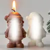 Molde de Silicona para Velas de Papá Noel, Molde de Yeso de Dibujos Animados 3D para Aromaterapia, Molde DIY para Velas de Navidad