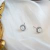 Pendientes de Cesta de Cuentas de Mijo de Elegante Diseño Estilo Francés Perla Dulce Joyería de Gama Alta Versátil para Mujer para Mujeres