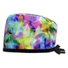Gorro Quirúrgico Estampado de Algodón Ajustable Bolsa para Cabello Largo de Mujer Gorro Dentista Clínica Dental Gorro Esmerilado Comercio Exterior para Hombres