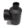 Accesorios para Tuberías de Drenaje Sifónico de Mismo Capa de HDPE Tee de Fusión en Caliente con Boca de Botella Polietileno Negro Tee con Boca de Botella Tipo Cola