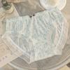 Calcinha feminina leve e delicada com estampa de bolinhas, confortável, nude, com cobertura total no quadril, em PP (polipropileno) respirável e que não aperta.