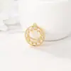Venta al por mayor de fábrica accesorios de joyería semiacabados material metal incrustado colgante de circón colgante para collar pulsera pendientes diy