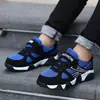 Zapatos Jinjiang zapatos para niños zapatos deportivos para niños superficie de cuero superficie de malla zapatos para niños niños medianos y grandes zapatos casuales para estudiantes zapatos
