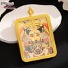 Xizang Thangka Esmalte Pintado Amuleto Buda Relevo Estéreo Zodíaco Oito Santos Padroeiros Liga Pingente de Etiqueta
