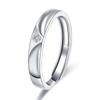 Anillo de moda popular en línea para hombres y mujeres, microincrustado, de personalidad simple, anillo romántico de moda con diamantes para amantes, fabricantes al por mayor