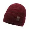 Gorro de Invierno Tejido para Hombre, Forrado de Felpa, Engrosado, Cálido Gorro de Lana, Gorro de Algodón, Gorro para Clima Frío, Gorro para la Cabeza, Estilo Invernal