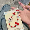Cadena Minimalista para Teléfono con Perlas y Lazo, Correa de Muñeca, Cadena de Mano, Portacámaras y Llavero para Mujer