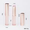 Pincel de maquiagem portátil de cristal alça macio Q elástico redondo oblíquo batom de cabeça escova florescente com cobertura de poeira escova de silicone lip