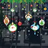 Xh6256 Pegatina de Pared Navideña de Año Nuevo Dibujo Animado Papá Noel Colgante Navideño Decoración para Ventana Puerta de Vidrio Pegatina de Pared