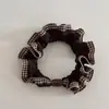 Mascarilla Facial Suave y Cómoda con Volantes de Encaje Estilo Coreano Seda de Hielo Scrunchie Pequeño Accesorio para el Cabello de Cola de Caballo Simple de Moda Modelo Nuevo