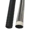 Tubo trenzado de acero inoxidable antiestático con teflón, Tubo de politetrafluoroetileno, Manguera corrugada de PTFE resistente a altas temperaturas