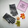 Fábrica infantil inverno estudantes masculinos e femininos forrados com lã espessos à prova de frio quentes luvas de malha jacquard lã cashmere