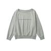Moletom Feminino Outono Novo Relaxamento Casual Design Sense Ombro Caído Solto Letra Americana Top de Ombro
