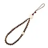 Cordón de cadena para teléfono móvil de ágata y calcedonia personalizado, colgante de cristal de muñeca corta de estilo chino, bonito colgante de transporte para mujer, joyería