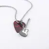 Collar con Púa de Guitarra para Hombre Hip Hop Rock Colgante de Acero Inoxidable Diseño de Nicho Acero de Titanio Joyería para Pareja Tendencia al por Mayor