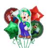 Conjunto de Balões Super Mary Desenho Animado Mario Luigi Tema de Jogo Decoração de Festa de Aniversário Balão de Filme de Alumínio