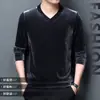 Fabricante Original Moletom de Veludo Outono e Inverno Gola Meio Alta Tendência Quente Fleece Espessado Camisa Camada Base Masculina
