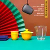 Juego de Té Portátil de Porcelana Blanca tipo Cápsula Juego de Té Kung Fu Taza de Té de Viaje Una Tetera Tres Tazas Regalo con Logo para Regalar