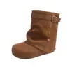 Botas da Moda Calça Booty Leggings Birkenstock Outono Inverno Botas de Combate Botas de Cano Curto Femininas Salto Escondido Plataforma Reta 2026 Retrô Camurça