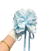 Estilo Francês Suave Cordão Anel de Cabelo Flor Grande para Cabeça Bola na Cabeça Corda para Rabo de Cavalo Renda Renda Corda de Cabelo Intestino Grosso Tendão de Borracha