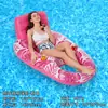 Cama flotante inflable multifuncional de nuevo modelo transfronteriza con portavasos, malla y respaldo para uso en playa y costa