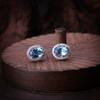 Joias de Prata S925 Personalizadas Atacado Moda Simples Brincos de Tarraxa Topázio com Cravação de Zircônia Brincos Elegantes