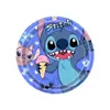 Decoración de Cumpleaños Tema Stitch Suministros Set de Decoración Stitch Platos de Papel Decorativos Desechables y Mantel