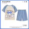Pijamas2024 verano pijamas coreanos para niños conjunto de manga corta dibujos animados niños y niñas ropa para el hogar ropa infantil al por mayor