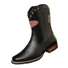 Botas Vaqueras Occidentales Bordadas de Fábrica para Hombre de Caña Media Tallas Grandes Botas de Cuero de Comercio Exterior Botas para Hombre En Stock Venta al por Mayor Botas de Cuero