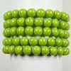 Pulsera morada ahumada joyería barata vidrio opaco transfronteriza popular comercio exterior exportación cuentas redondas de 8MM