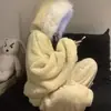 Pijama con cremallera para niña, estilo nuevo de invierno 2026, conjunto cálido de dos piezas con capucha de forro polar de coral, adecuado para usar como ropa de estar en casa