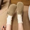 Zapatos de mujer tipo Birkenstock con forro polar todo incluido, nueva colección de invierno 2026, calzado para exteriores, zapatos de algodón esponjosos, antideslizantes, cálidos y adecuados para condiciones de nieve